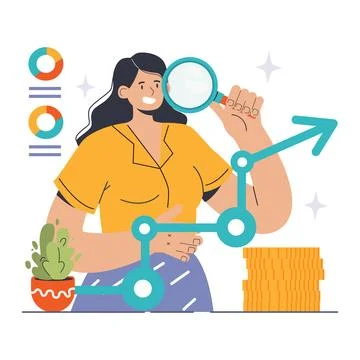 Demand Forecasting concept. Flat vector illustration Stock Illustration