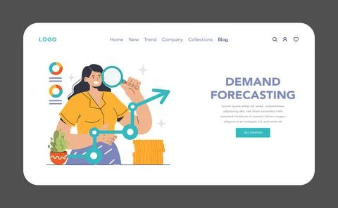 Demand Forecasting concept. Flat vector illustration Stock Illustration