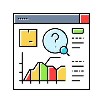 Demand forecasting logistic manager color icon vector illustration Stock Illustration