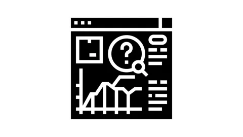 Demand forecasting logistic manager glyph icon animation Stock Footage 326152366