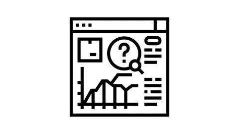 Demand forecasting logistic manager line icon animation Stock Footage 326131638
