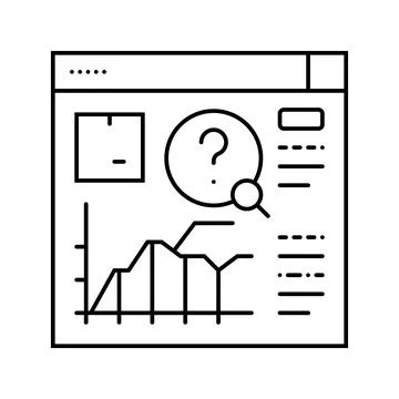 Demand forecasting logistic manager line icon vector illustration Stockillustratie