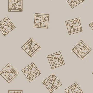 Demand forecasting logistic manager line seamless pattern Stock Illustration