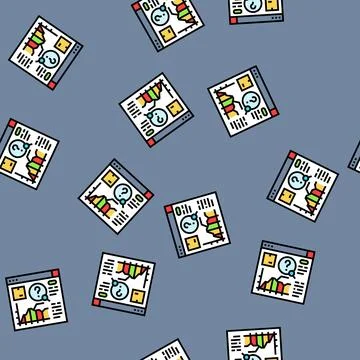 Demand forecasting logistic manager vector seamless pattern Stock Illustration