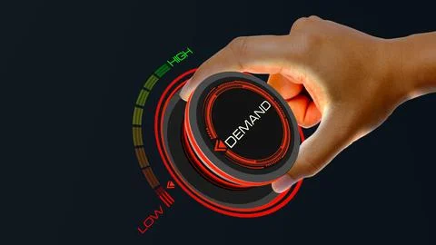 DEMAND LOW Illustrazione stock