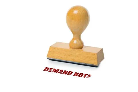 Demand Note Rubber Stamp Stock Photos
