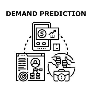 Demand prediction managing potential risks and opportunities Illustrazione stock