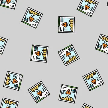 Demand response electric grid vector seamless pattern 스톡 일러스트