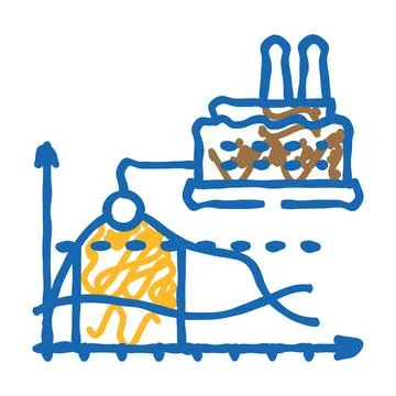 Demand response electric icon doodle illustration Stock Illustration