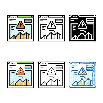 Demand response pack electric grid color icon vector Stock Illustration