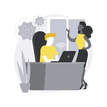 On-demand urban workspace abstract concept vector illustration. Stock Illustration