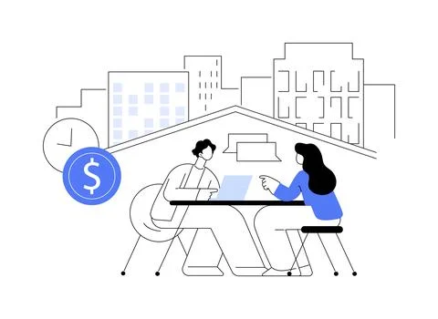 On-demand urban workspace abstract concept vector illustration. Illustrazione stock