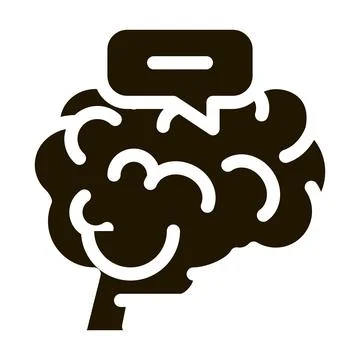 Dementia brain icon Vector Glyph Illustration 스톡 일러스트