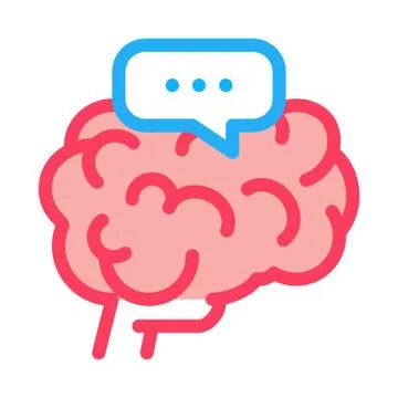 Dementia brain icon vector outline illustration 스톡 일러스트
