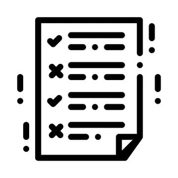 Dementia brain test icon vector outline illustration 스톡 일러스트