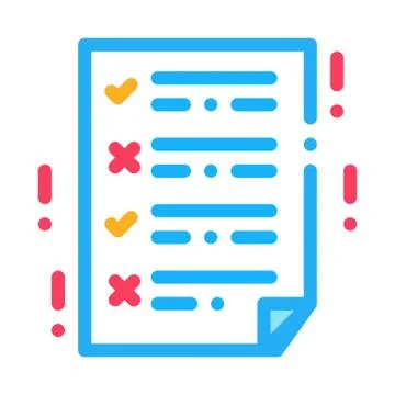 Dementia brain test icon vector outline illustration 스톡 일러스트