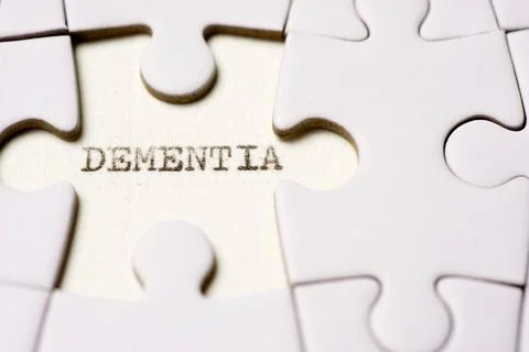 Dementia concept view Stockfoto's