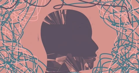 Dementia, memory loss, amnesia concept. Brain damage, cognitive disfunction Stock Footage 316199018