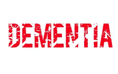 Dementia typographic stamp Stock Illustration