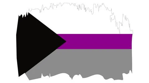 Demisexual flag emblem graphic element Illustration template design Illustration