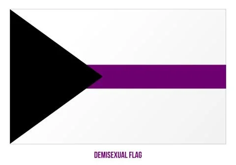 Demisexual Flag Vector Illustration Designed with Correct Color Scheme Stock Illustration