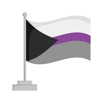 Demisexual pride flag isolated on white background Vector Illustration Stock Illustration