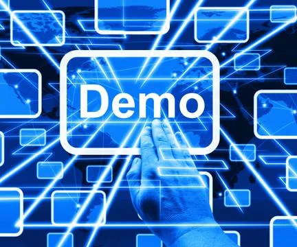 Demo Button To Download A Trial Version 3d Rendering Stock Illustration