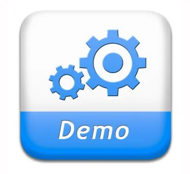 Demo button Illustrazione stock