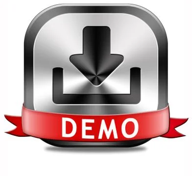 Demo download button Stock Illustration