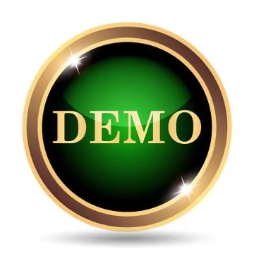 Demo icon. Internet button on white background.. Stock Illustration
