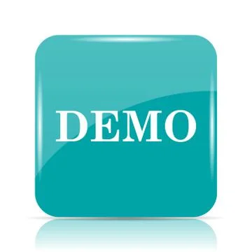 Demo icon. Internet button on white background.. Stock Illustration