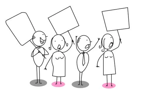 Demo people Stock Illustration