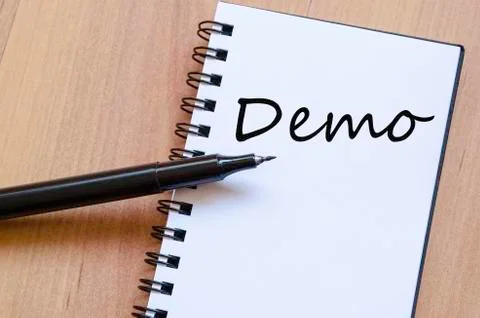 Demo text concept Stock Photos