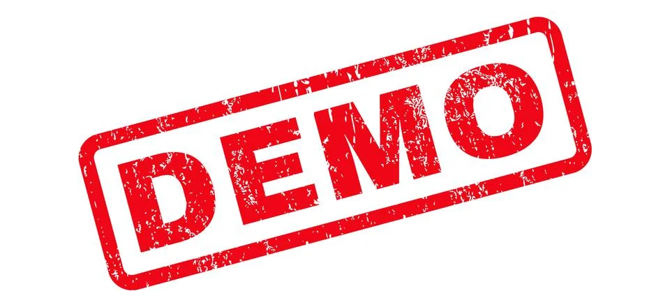 Demo Text Rubber Stamp Stock Illustration