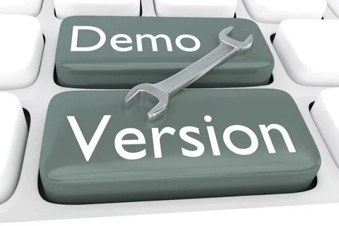 Demo Version concept Stock Illustration