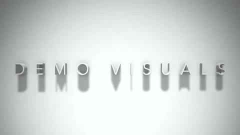 Demo visuals 3D title animation white text on a white background Stock Footage 299373575