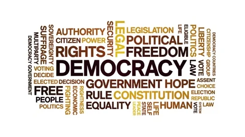 Democracy animated word cloud,animation ... | Stock Video | Pond5