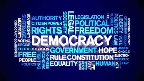 Democracy animated word cloud,animation ... | Stock Video | Pond5