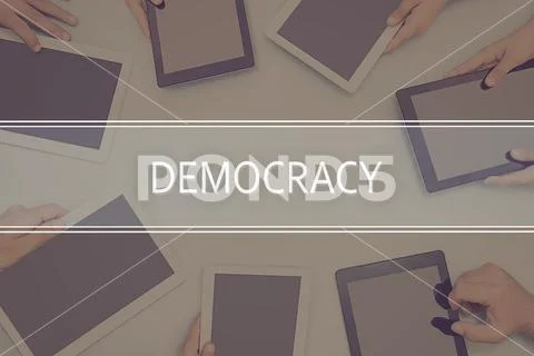 DEMOCRACY CONCEPT Business Concept. Stock Photos