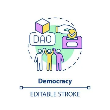 Democracy concept icon Stock Illustration