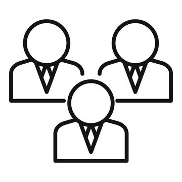 Democracy group icon outline vector. Election vote Stock Illustration