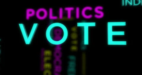 Democracy kinetic text abstract concept loop Stock Footage 270725206
