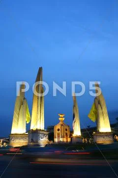 Democracy monument at Bangkok, Thailand Stock Photos