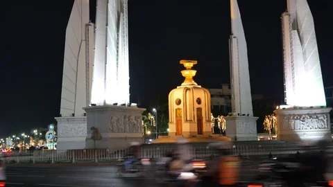 Democracy Monument, Thailand Stock Footage 101334540