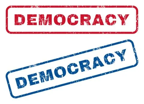 Democracy Rubber Stamps Stock Illustration
