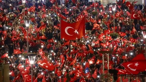 Democracy seizures in Konya Stockbeeldmateriaal 80424784