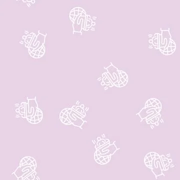 Democracy social problem line seamless pattern Stock Illustration