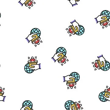 Democracy social problem vector seamless pattern Stock Illustration