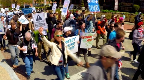 Democracy Spring rally and protest in Washington, D.C.  Stock Footage
