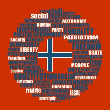 Democracy tags cloud concept Stock Illustration